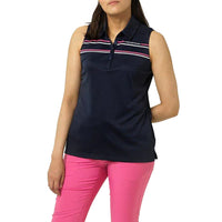 Cross Women's Primus Sleeveless Golf Polo - Navy