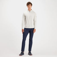 G/Fore Melange Luxe Quarter Zip Golf Mid-Layer - Stone Heather