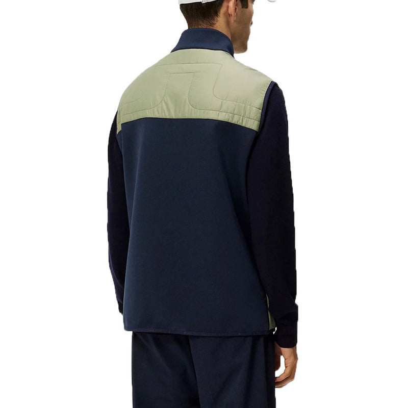 J.Lindeberg Martino Quilt Hybrid Golf Vest - Oil Green