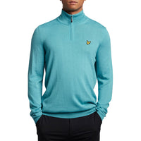 Lyle & Scott Core 1/4 Zip Merino Mix - Retro Blue