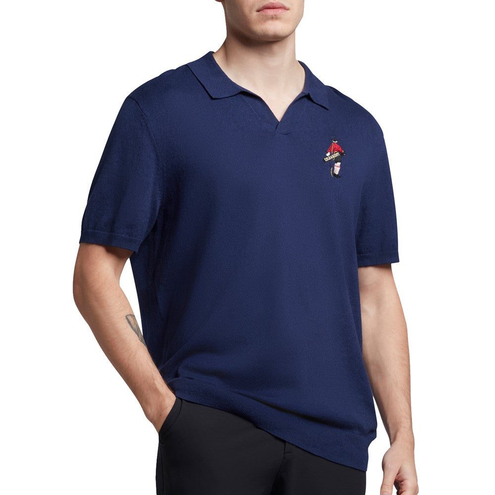 Lyle & Scott Golf Player Knitted Polo - Navy