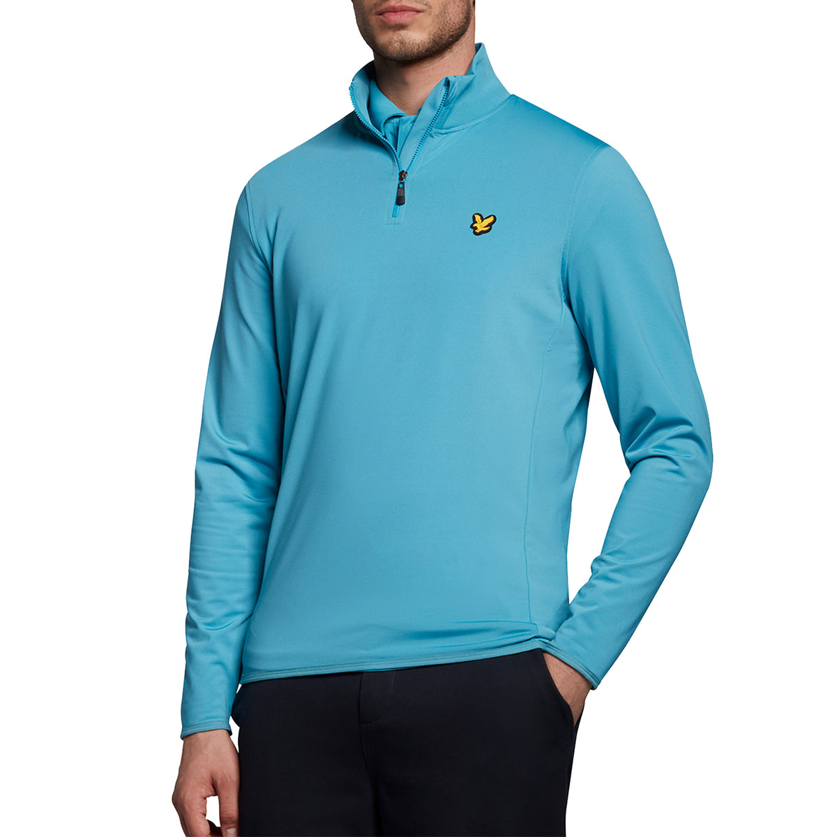 Lyle & Scott Tech 1/4 Zip Midlayer - Moonstone Blue