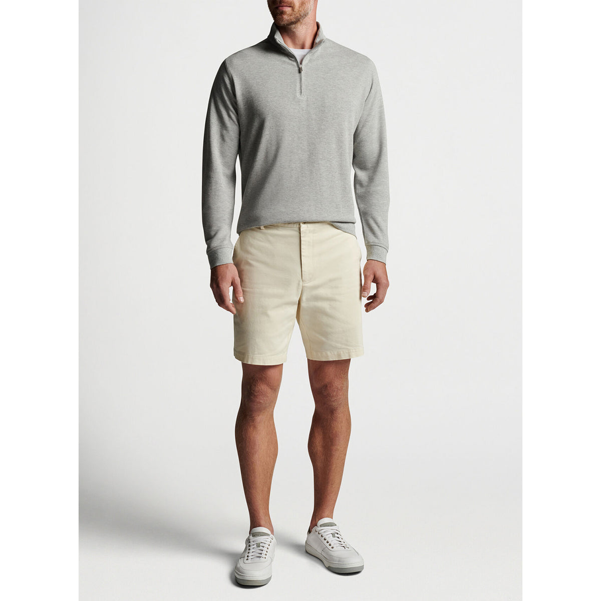 Peter Millar Crown Comfort Pullover - Light Grey