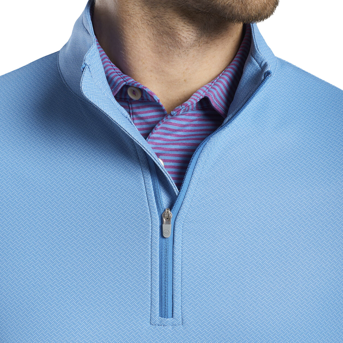 Peter Millar Perth Stitch Performance Quarter-Zip - Cape Blue