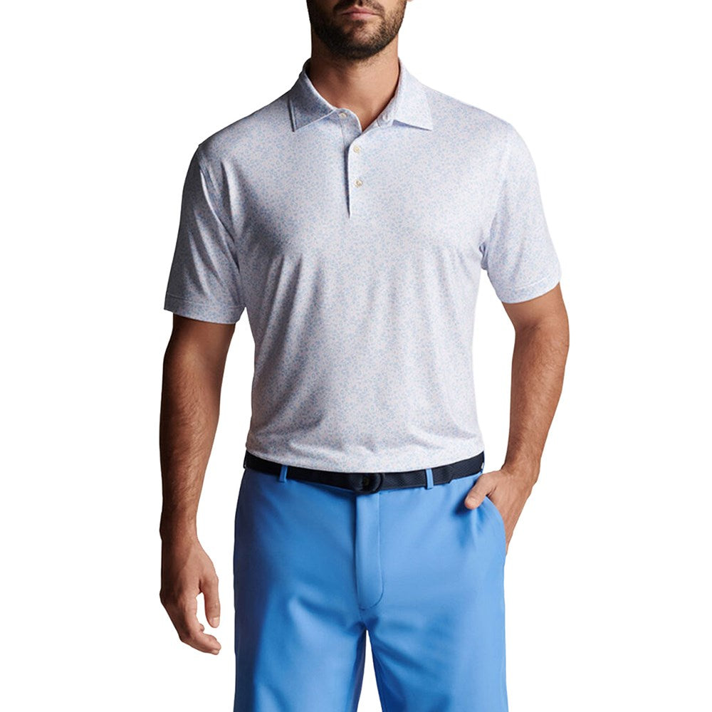 Peter Millar Dazed And Transfused Performance Jersey Golf Polo Shirt - White