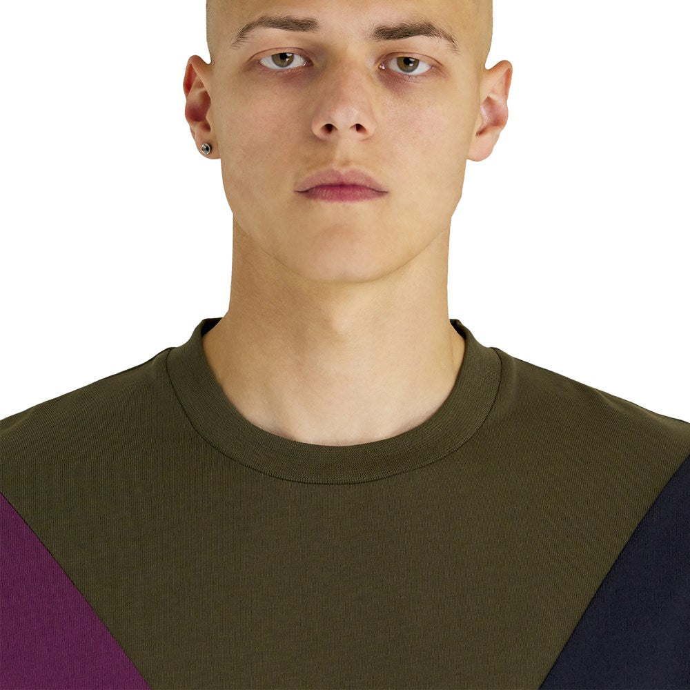 Lyle & Scott Argyle Panelled T-shirt - Olive