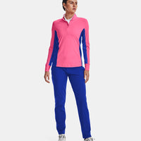 Under Armour Women's Storm Mid -Layer Golf 1/2 Zip - Pink Punk/Versa Blue