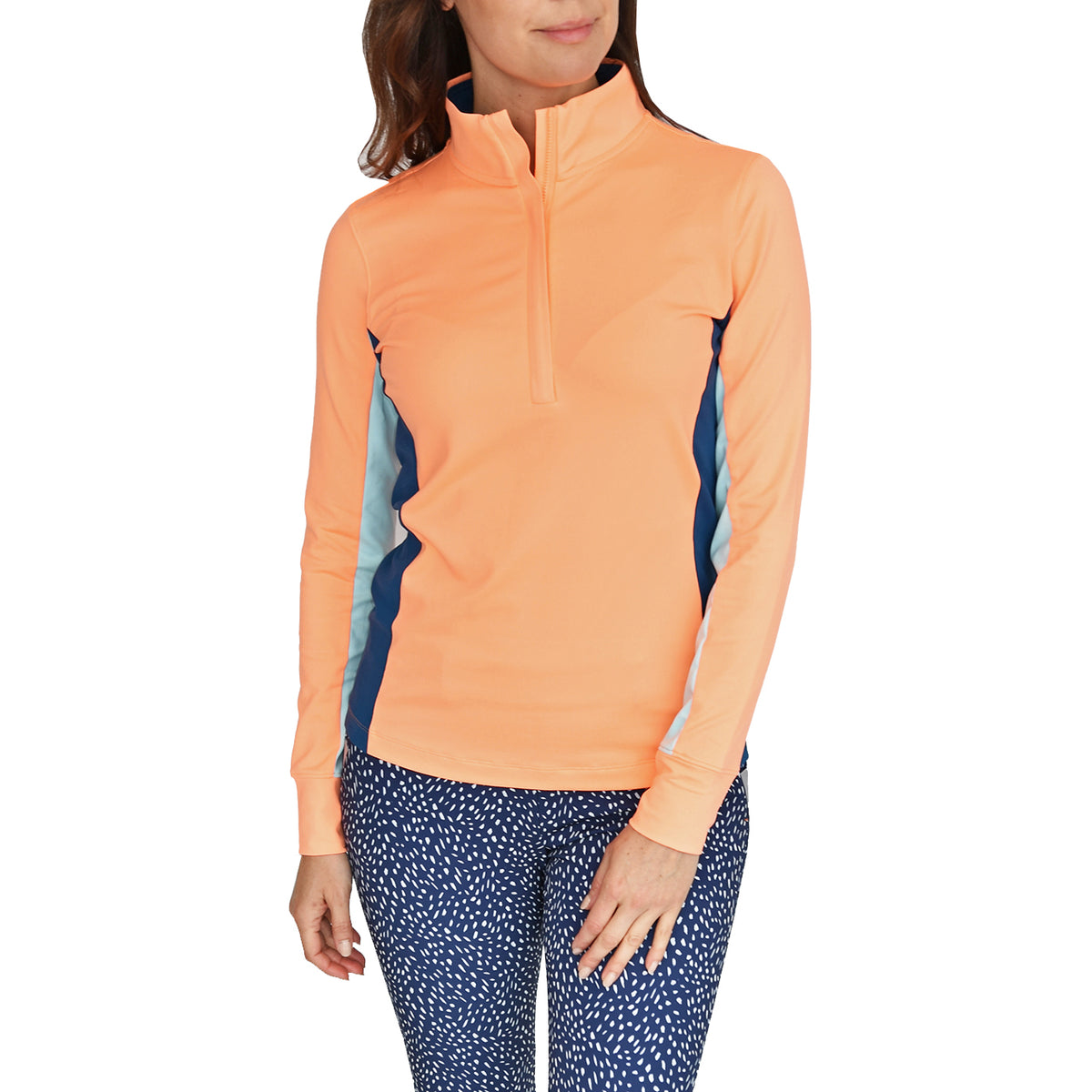 Under Armour Women's Storm Mid -Layer Golf 1/2 Zip - Afterglow/Versa Blue