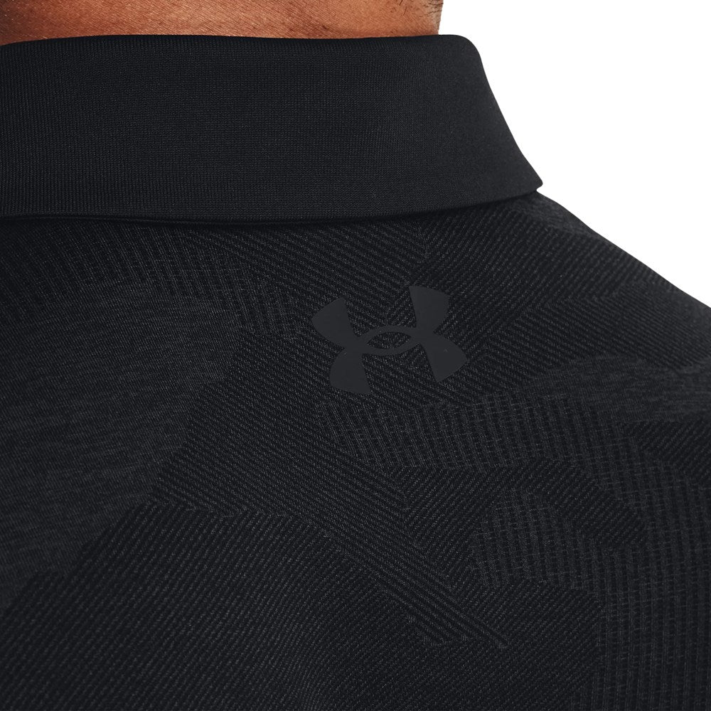 Under Armour Playoff 2.0 Jacquard Golf Polo Shirt - Black