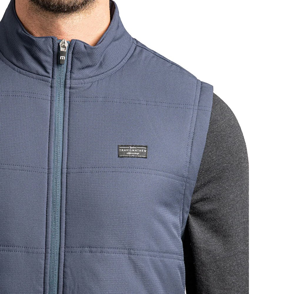 TRAVIS MATHEW Lightweight deals Puffer Vest Heather Blue