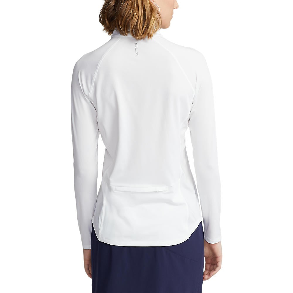 RLX Ralph Lauren Women's UV Jersey 1/4 Zip Pullover - Pure White