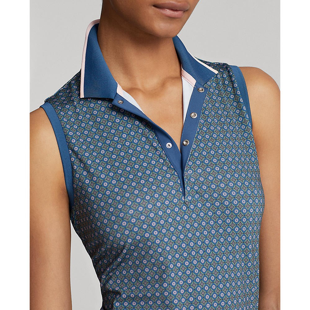 RLX Ralph Lauren Women's Printed Airflow Performance Sleeveless Golf Shirt - Flower Geo