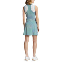 RLX Ralph Lauren Women's Sleeveless Zip Printed Airflow Golf Dress - Spring Wicker