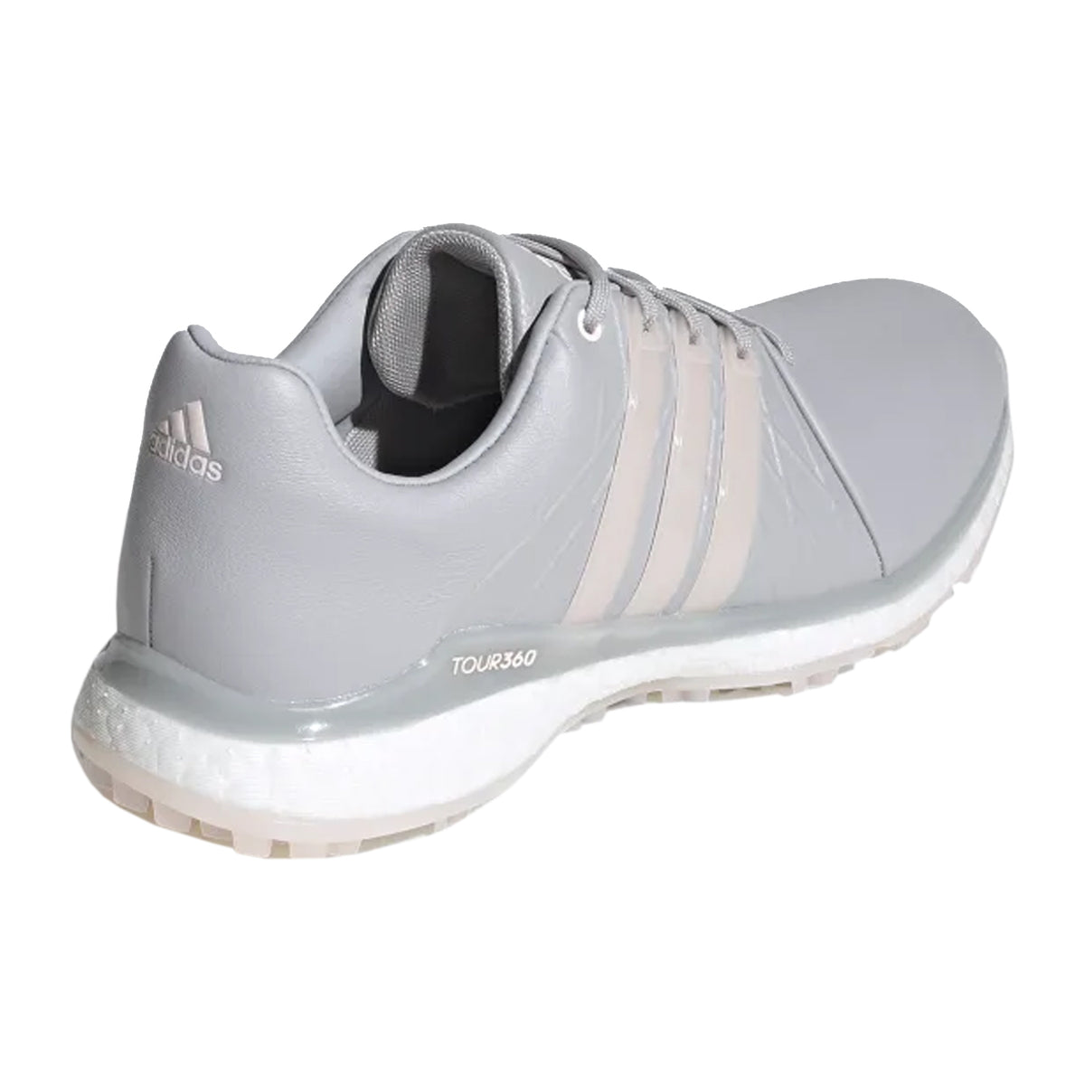 Adidas Women's Tour360 XT -SL spikeless golfskor - Grå två / rosa ton / silver metallisk